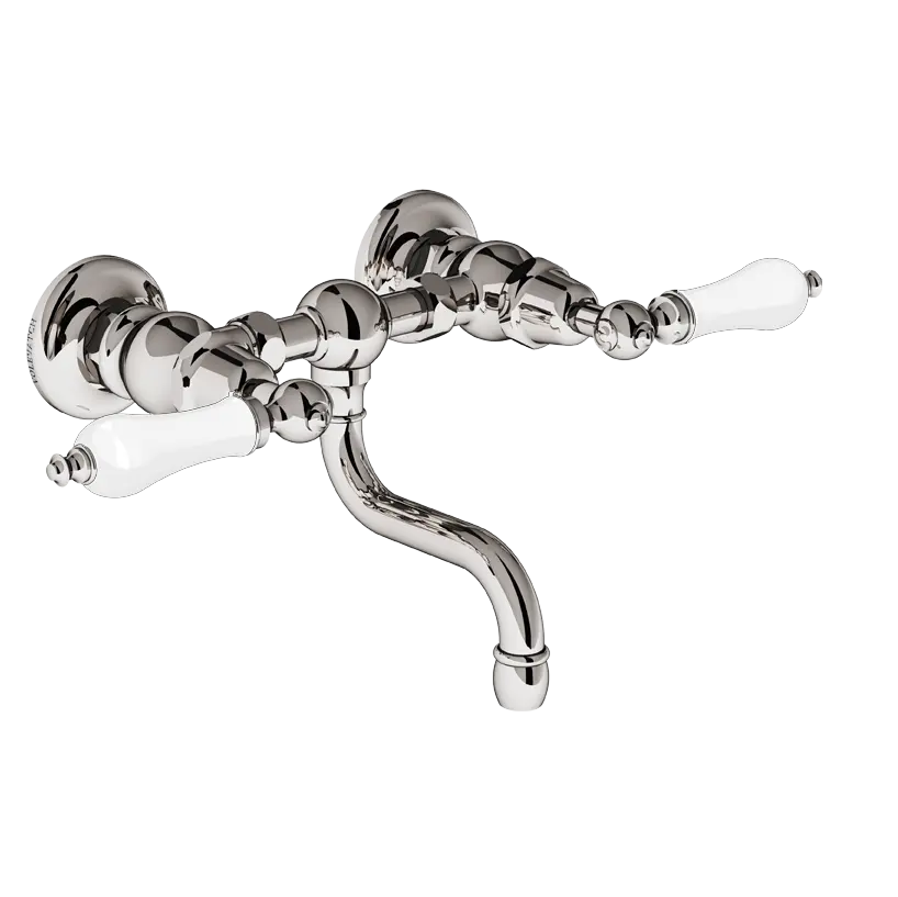 Mélangeur à pont droit mural, bec horizontal 16/100, mobile 