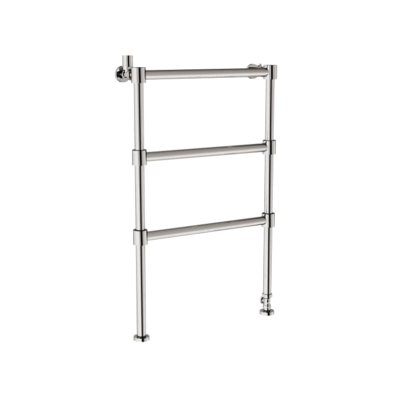 Towel rail Floor-mounted hydraulic towel rail (right hand side valve cock), valve cock and regulating tee included
