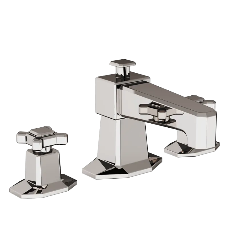  Volevatch Art Deco Deck-mounted 3-hole mixer with integrated drain