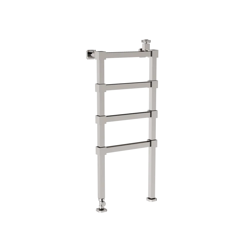  Volevatch Art Deco Floor-mounted hydraulic radiator 400x1000mm 4 rails, valve cock and regulating tee included