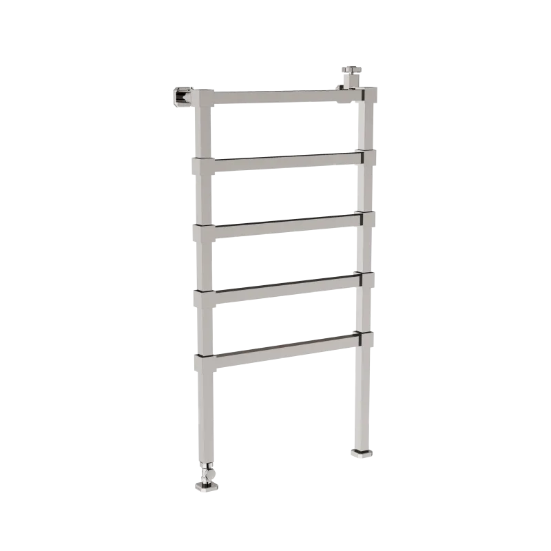 Floor-mounted hydraulic radiator 600x1200mm 5 rails, valve cock and regulating tee included