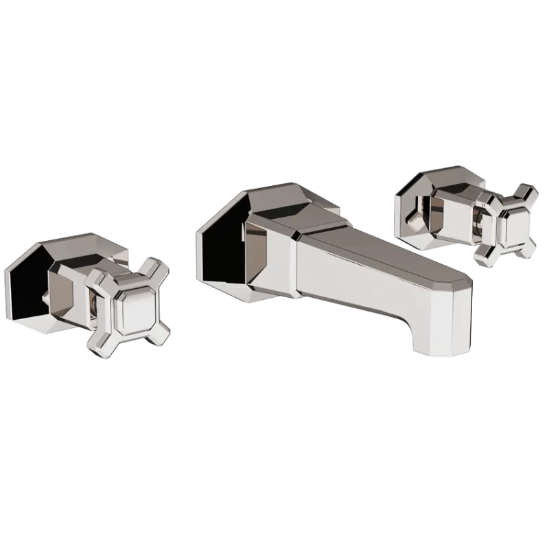  Volevatch Art Deco Wall-mounted 3-hole washbasin mixer