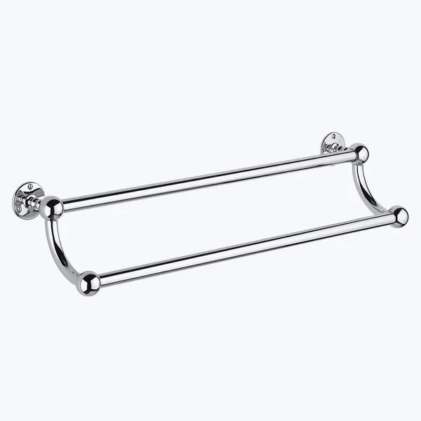  Volevatch Accessories 600 mm double towel rails with flat rosettes (glass or metal rod)