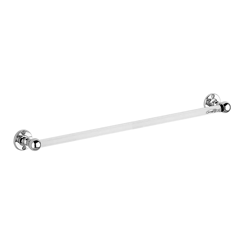  Volevatch Accessories 600 mm towel rail with flat rosettes and glass rod