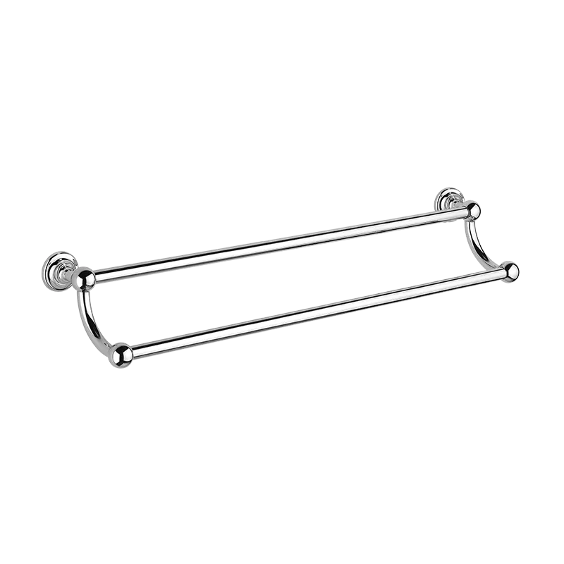  Volevatch Bistrot 800 mm double towel rails with full rosettes (glass or metal rod)