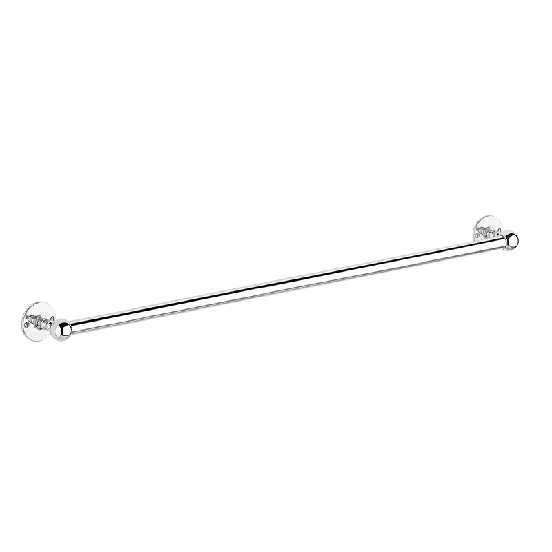  Volevatch Bistrot 800 mm towel rail with flat rosettes, and glass rod