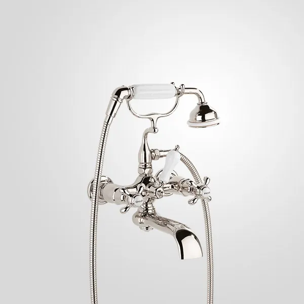  Volevatch Bathroom Bistrot Wall-mounted tub filler with handshower on cradle