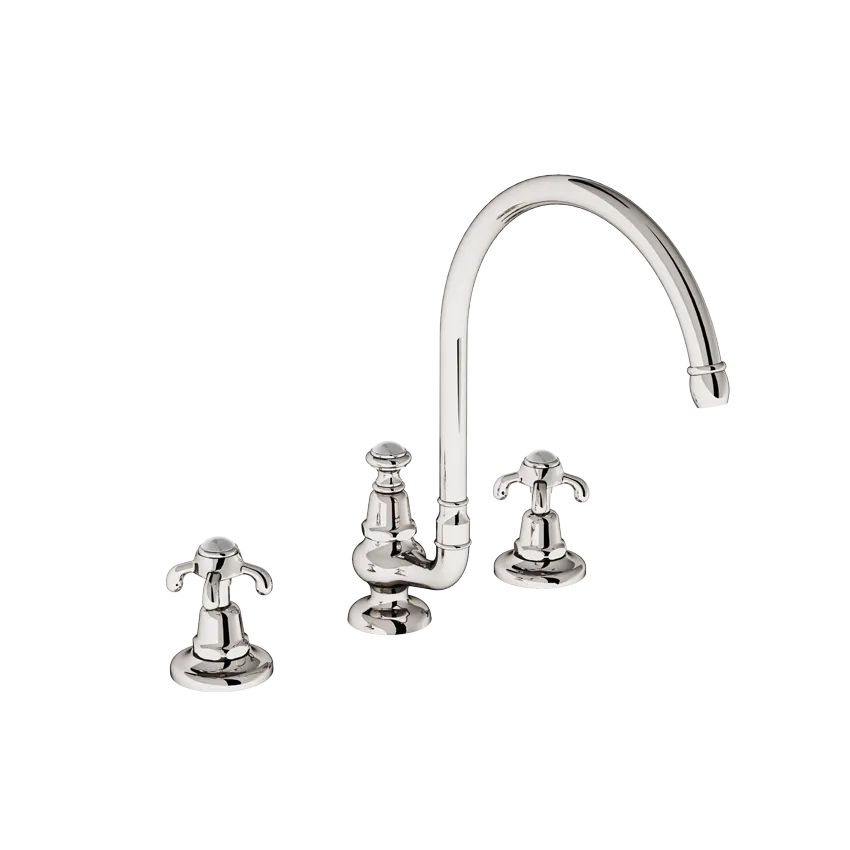  Volevatch Bistrot Deck-mounted 3-hole mixer, 16/200 moveable swan-neck spout 
