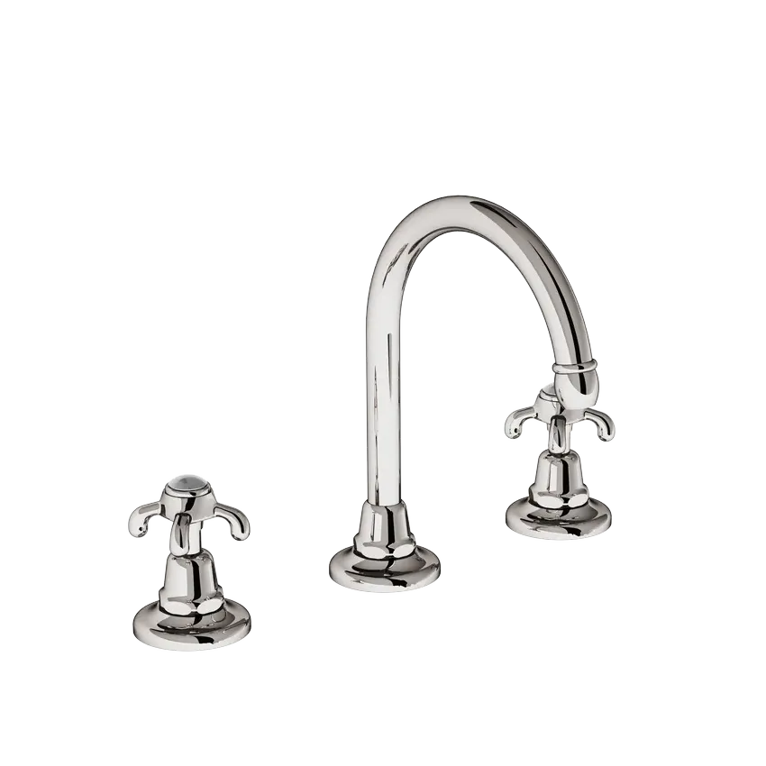  Volevatch Taps Deck-mounted 3-hole mixer, 18/150 moveable swan-neck spout without drain 