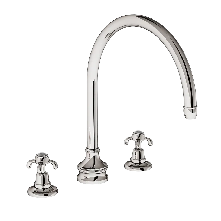  Volevatch Collection Deck-mounted kitchen mixer, 22/275 moveable swan-neck spout without drain 