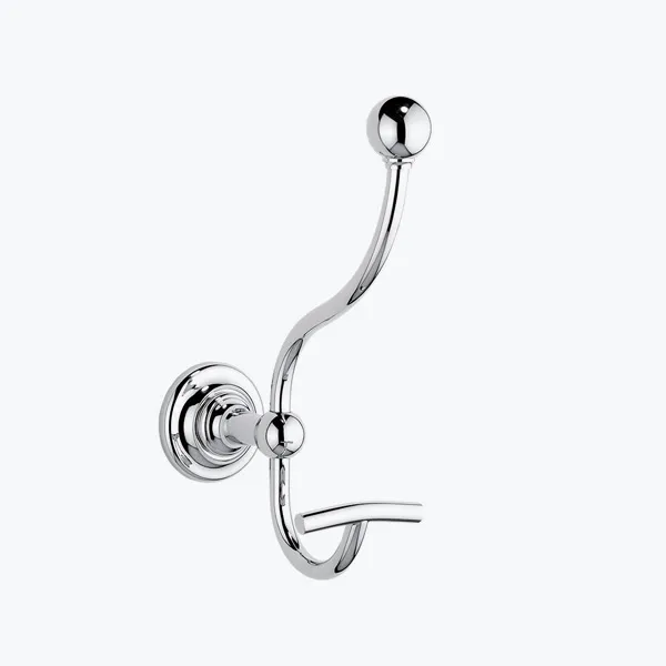 Volevatch Carpe & Lyre Double robe hook, with full rosette