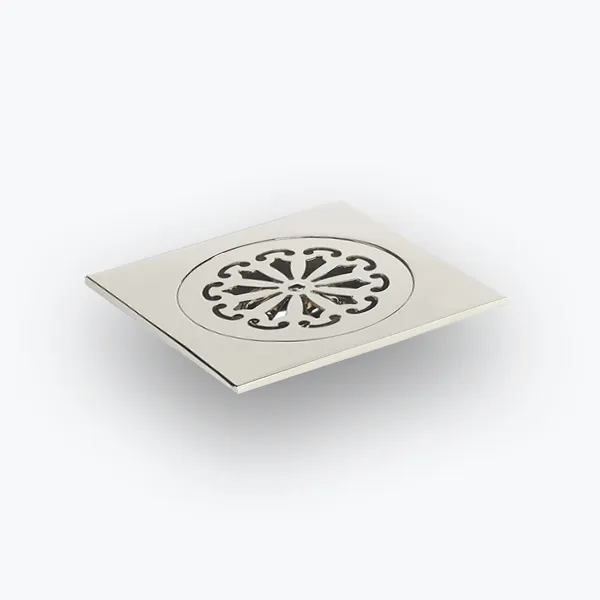  Volevatch Drains & Miscellaneous Floor drain, Arabesque model, bent outlet, 140x140
