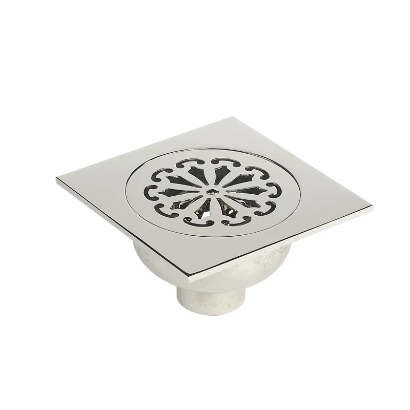  Volevatch Grand Hôtel Floor drain, Arabesque model, straight outlet, 140x140