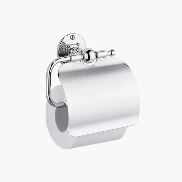 Paper holder with cover, flat rosette
