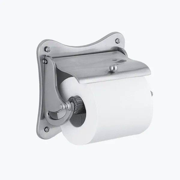 Roll holder with wooden roller and cover