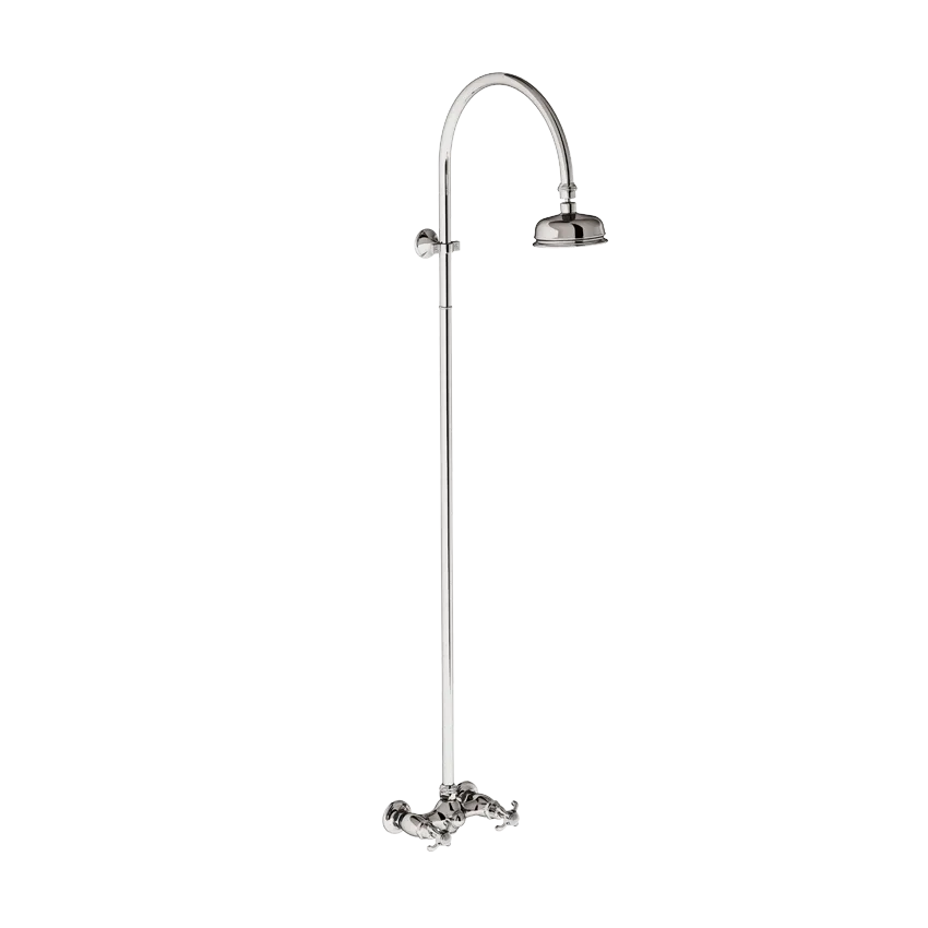  Volevatch Taps Shower set mixer, Ø 120 shower rose, swan-neck arm