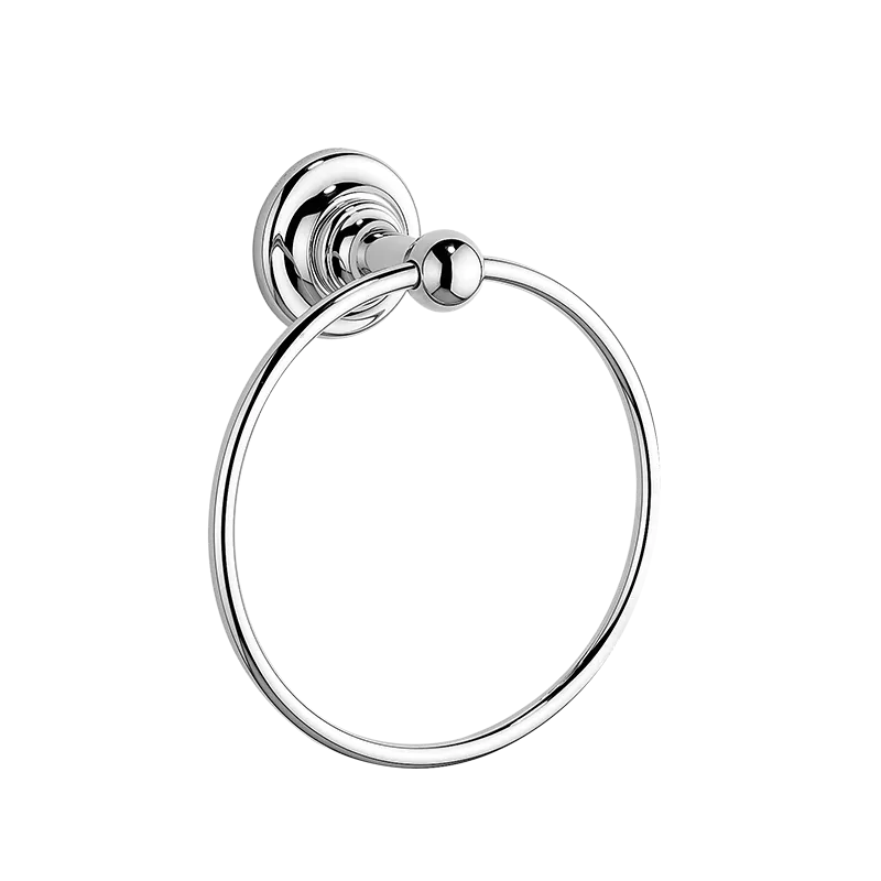 Small towel ring with full rosette