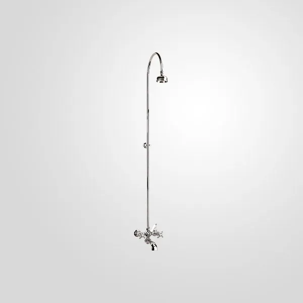  Volevatch Bathtub Tub spout/shower mixer, Ø 120 shower rose, swan-neck arm