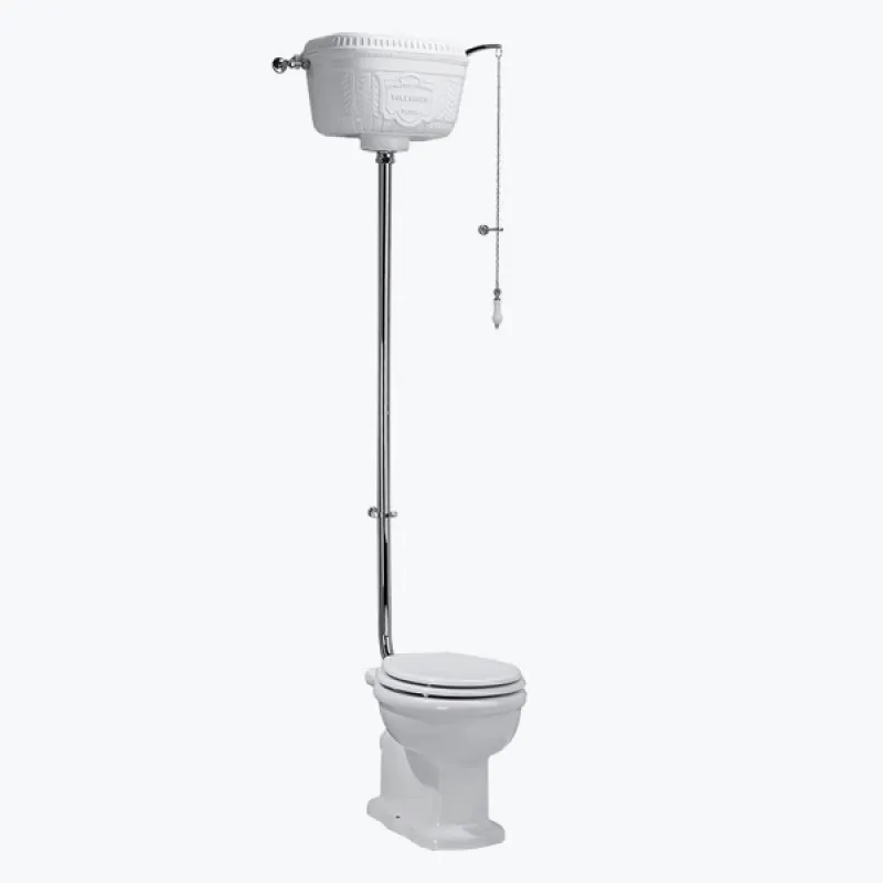  Volevatch Sanitaryware Volevatch high level cistern with mechanism and porcelain flushing handle