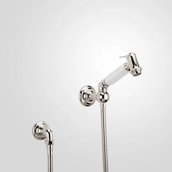 Wall-mounted kitchen handshower with rising spray