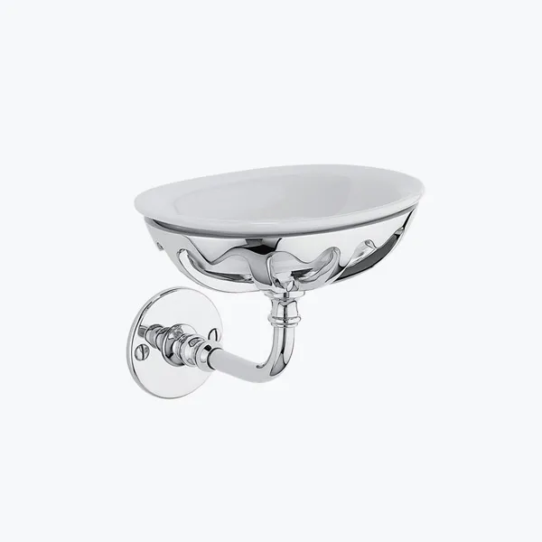  Volevatch Bistrot Wall-mounted soap dish, with curved arm and flat rosette