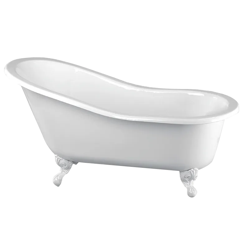 Cast iron Eugenie bath tub with claw legs