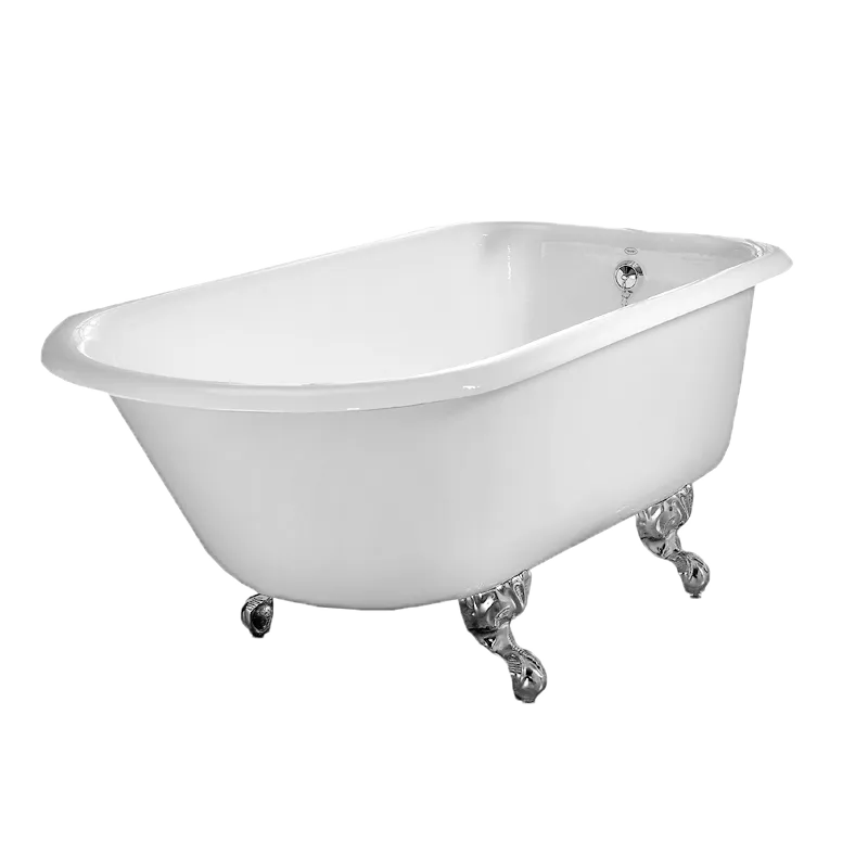 Cast iron Roll Top bath tub with claw legs
