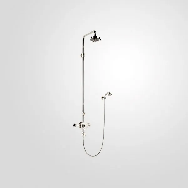  Volevatch Grand Hôtel Exposed shower system with thermostatic valve, Ø 200 shower head and handshower
