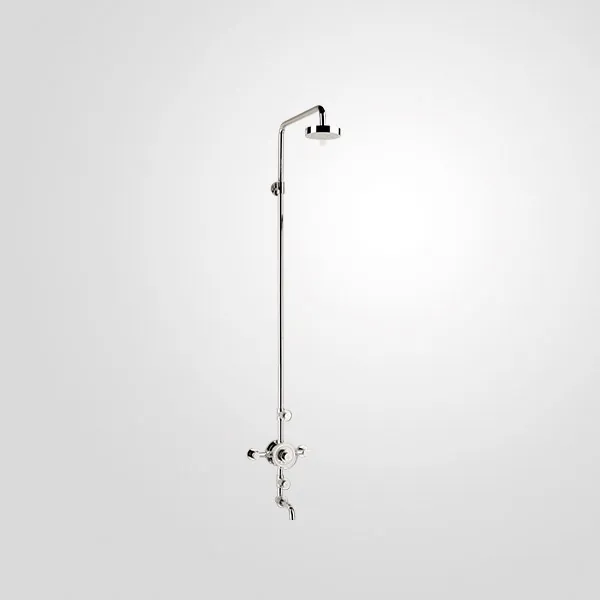  Volevatch Grand Hôtel Exposed shower system with thermostatic valve, tub filler and Ø 200 shower head 