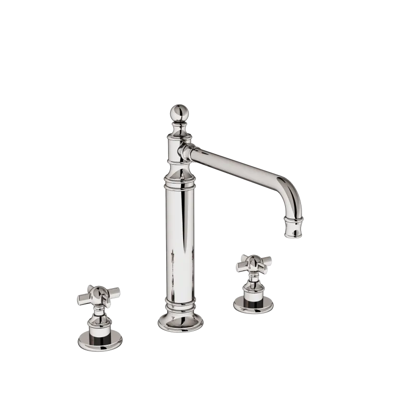 Volevatch Collection 3-hole mixer raised H315, moveable spout, deck-mounted valves without integrated drain