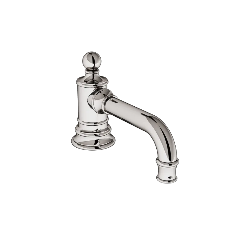 Deck-mounted tub spout without integrated diverter