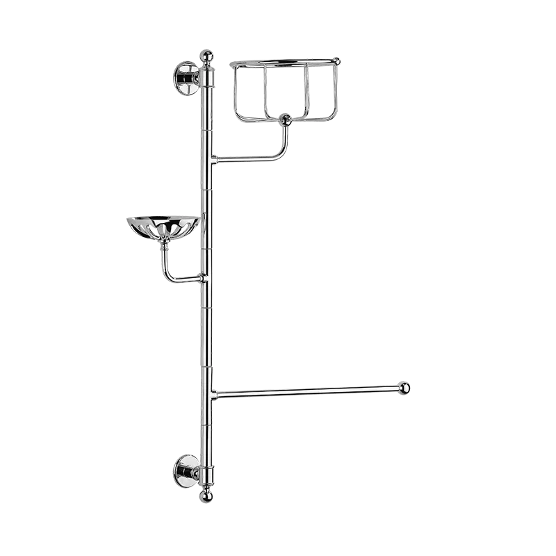 Héritage Shower organiser with sponge basket, soap dish and towel rails