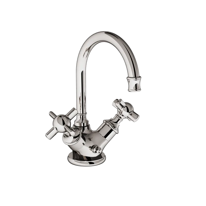  Volevatch Taps Single hole sink mixer with escutcheon, without drain, 125 mm moveable swan-neck spout