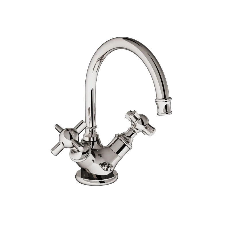  Volevatch Collection Single hole sink mixer with escutcheon, without drain, 150 mm moveable swan-neck spout