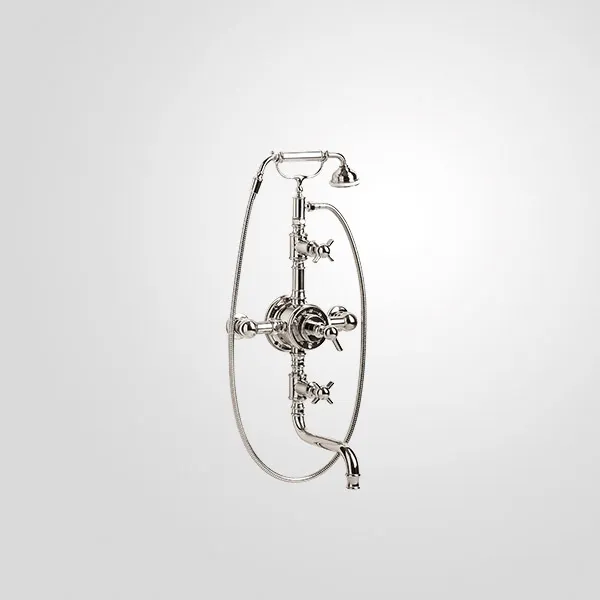  Volevatch Héritage Wall-mounted set with thermostatic valve tub spout/handshower