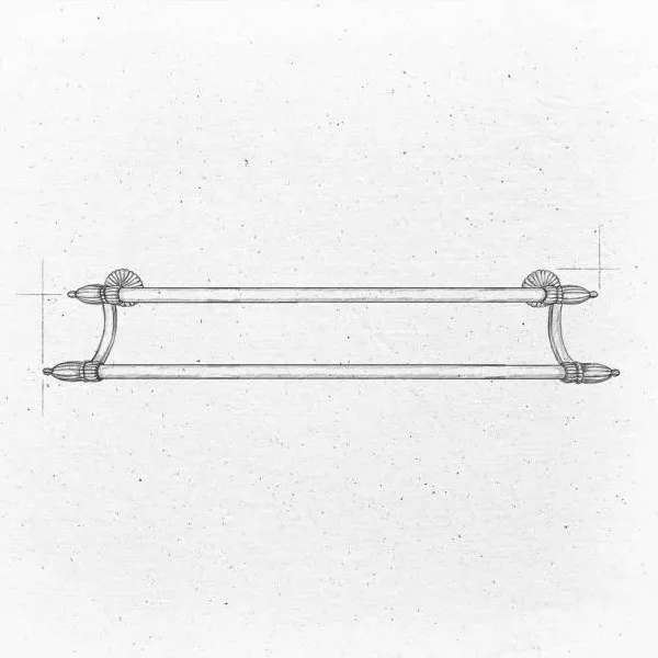 600mm double towel rail