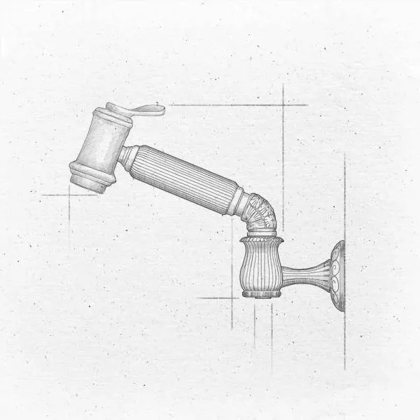  Volevatch Birds of Paradise Wall-mounted hand-shower, ciselled elbow and hook, with hook and 1,5 m hose