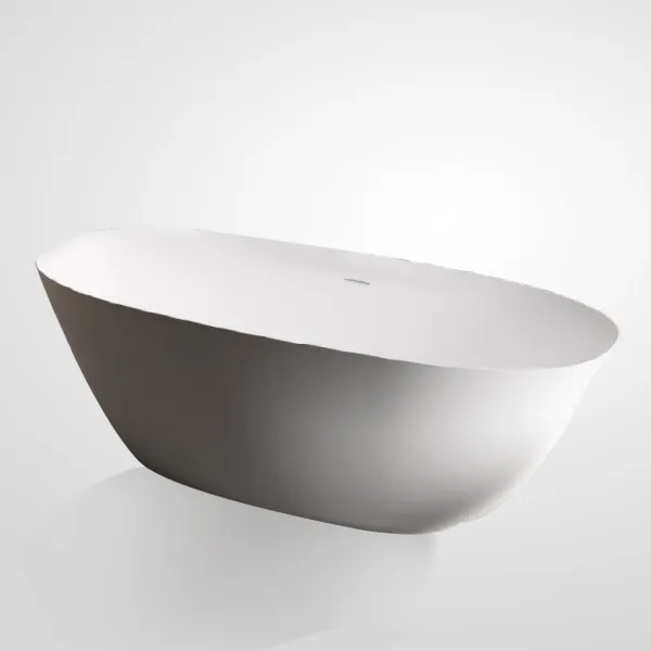  Volevatch Collection LYS bathtub, crystal plant, matt white, 1600x700x570 mm