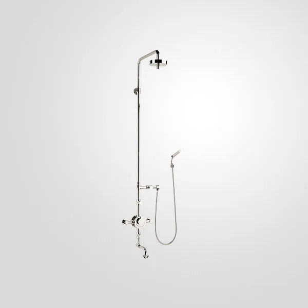  Volevatch Némo Exposed shower system with thermostatic valve, shower head, handshower and tub filler