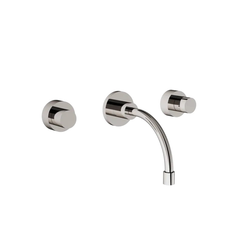 Wall-mounted 3-hole washbasin mixer