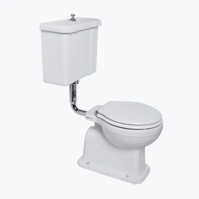  Volevatch Sanitaryware Neoclassic toilet and cistern with low level cistern, flush mechanism and pop up knob