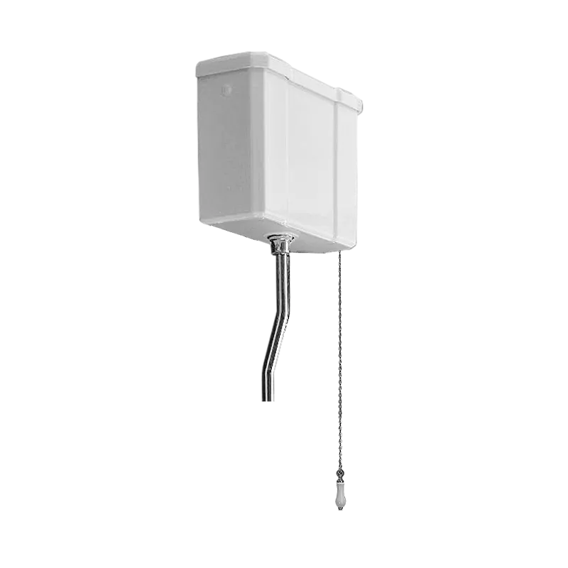  Volevatch Sanitaryware Neoclassique high level cistern with mechanism and porcelain flushing handle