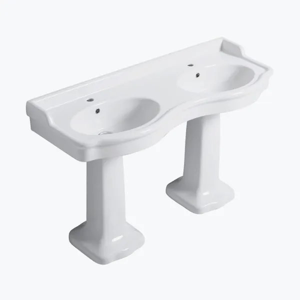  Volevatch Sanitaryware Porcelain double basins, model Palladio