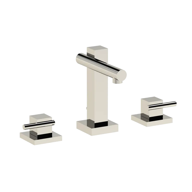 Deck-mounted 3-hole bidet mixer, integrated drain