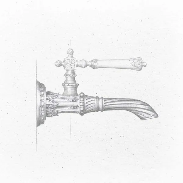 Needle-shower with thermostatic valve, Ø 300 shower head and side spray jets