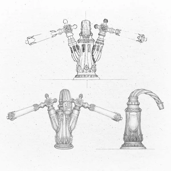  Volevatch Versailles Single hole bidet mixer, without integrated drain