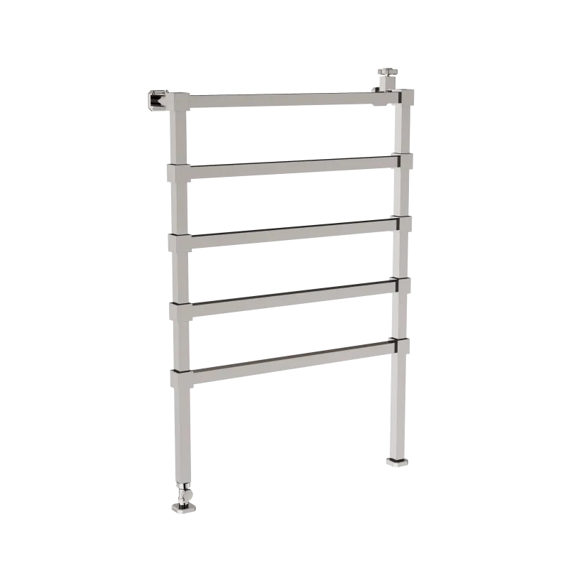  Volevatch Art Deco Radiateur hydraulique sur pieds 800x1200mm 5 barres, avec robinet et té de réglage