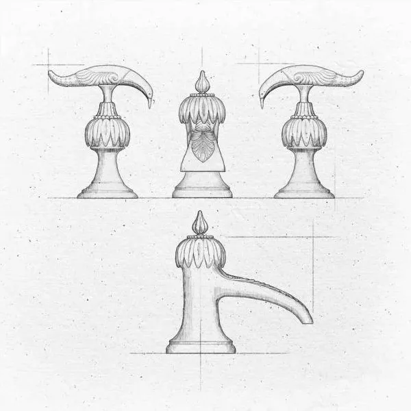  Volevatch Les Oiseaux du Paradis Siphon décoratif pour lavabo